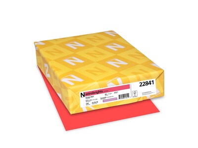 Astrobrights Cardstock Paper, 65 lbs, 8.5" x 11", Rocket Red, 250/Pack (22841)