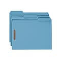 Smead Fastener File Folders, 2 Fasteners, Reinforced 1/3-Cut Tab, Letter Size, Blue, 50/Box (12040)