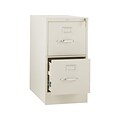 HON 310 Series 2-Drawer Vertical File Cabinet, Letter Size, Lockable, 29H x 15W x 26.5D, Putty (H