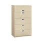 HON Brigade 600 Series 5-Drawer Lateral File Cabinet, Locking, Letter/Legal, Putty/Beige, 42"W (H695.L.L)