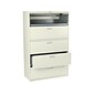 HON Brigade 600 Series 5-Drawer Lateral File Cabinet, Locking, Letter/Legal, Putty/Beige, 42"W (H695.L.L)