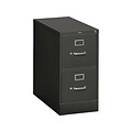 HON 310 Series 2-Drawer Vertical File Cabinet, Letter Size, Lockable, 29H x 15W x 26.5D, Black (H