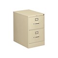 HON 310 Series 2-Drawer Vertical File Cabinet, Legal Size, Lockable, 29H x 18.25W x 26.5D, Putty