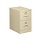 HON 310 Series 2-Drawer Vertical File Cabinet, Legal Size, Lockable, 29H x 18.25W x 26.5D, Putty