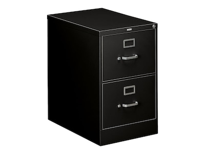 HON 310 Series 2-Drawer Vertical File Cabinet, Legal Size, Lockable, 29H x 18.25W x 26.5D, Black