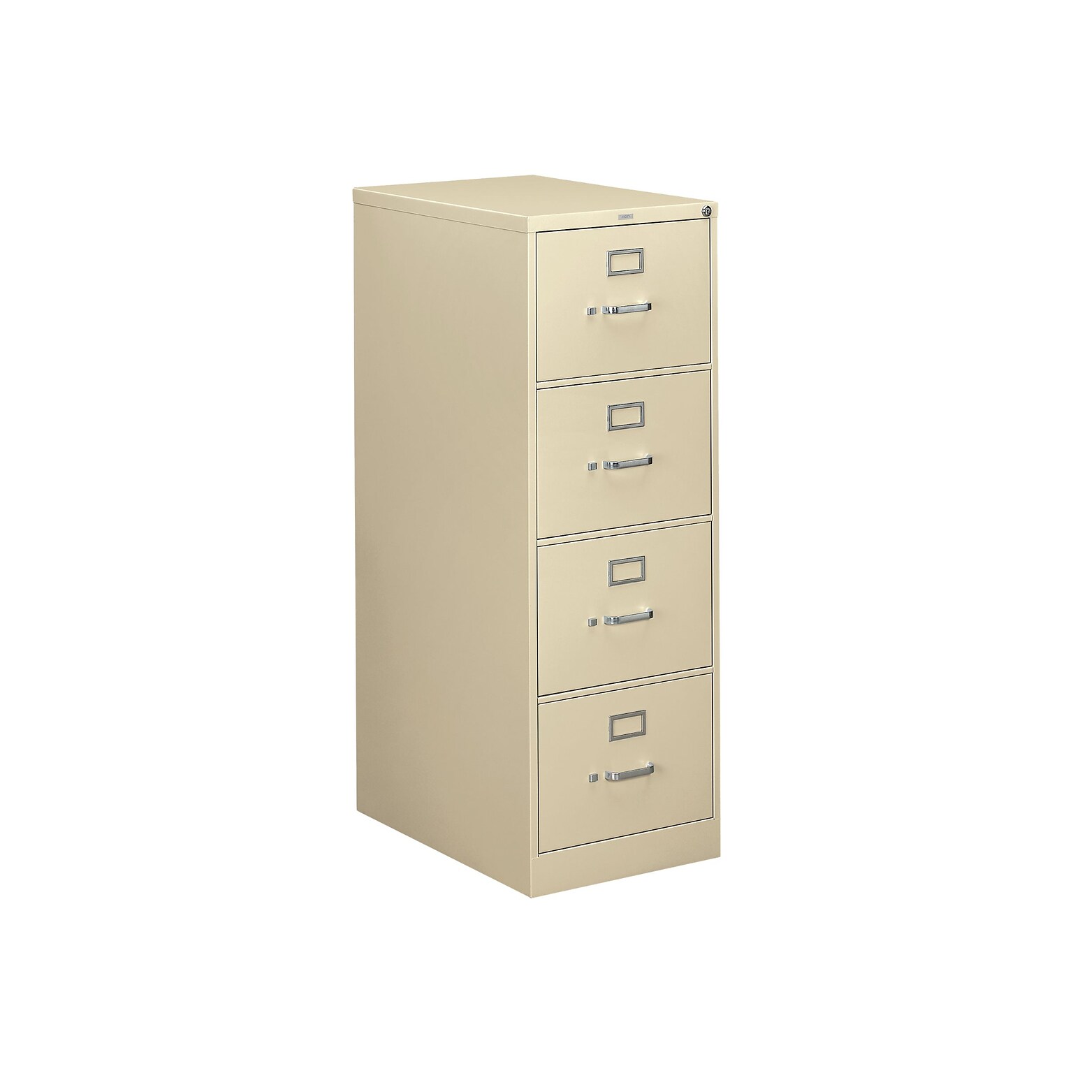 HON 310 Series 4-Drawer Vertical File Cabinet, Legal Size, Lockable, 52H x 18.25W x 26.5D, Putty (HON314CPL)