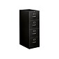 HON 310 Series 4-Drawer Vertical File Cabinet, Legal Size, Lockable, 52"H x 18.25"W x 26.5"D, Black (HON314CPP)