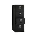 HON 310 Series 4-Drawer Vertical File Cabinet, Legal Size, Lockable, 52H x 18.25W x 26.5D, Black