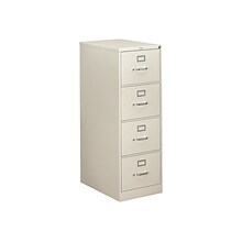 HON 310 Series 4-Drawer Vertical File Cabinet, Legal Size, Lockable, 52H x 18.25W x 26.5D, Light