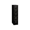HON 310 Series 5-Drawer Vertical File Cabinet, Legal Size, Lockable, 60H x 18.25W x 26.5D, Black