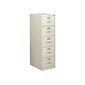 HON 310 Series 5-Drawer Vertical File Cabinet, Legal Size, Lockable, 60"H x 18.25"W x 26.5"D, Light Gray (H315CPQ)
