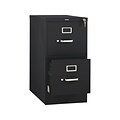 HON 510 Series 2-Drawer Vertical File Cabinet, Locking, Letter, Black, 25D (HON512PP)