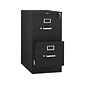 HON 510 Series 2-Drawer Vertical File Cabinet, Locking, Letter, Black, 25"D (HON512PP)