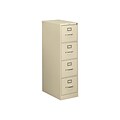 HON 510 Series 4 Drawer Vertical File Cabinet, Letter Size, Lockable, 52H x 15W x 25D, Putty (HON