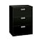 HON Brigade 600 Series 3-Drawer Lateral File Cabinet, Locking, Letter/Legal, Black, 30W (H673.L.P)