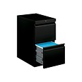 HON Brigade 2-Drawer Mobile Vertical File Cabinet, Letter Size, Lockable, 28H x 15W x 22.88D, Bla