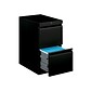 HON Brigade 2-Drawer Mobile Vertical File Cabinet, Letter Size, Lockable, 28"H x 15"W x 22.88"D, Black (HON33823RP)