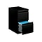HON Brigade 2-Drawer Mobile Vertical File Cabinet, Letter Size, Lockable, 28H x 15W x 22.88D, Bla