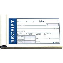 Adams Write N Stick Receipt Book, 2.75 x 5.38, White, 50/Pack (ABF DC2501WS)
