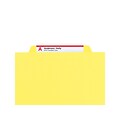 Smead Card Stock Heavy Duty Classification Folders, 2 Expansion, Letter Size, 1 Divider, Yellow, 10