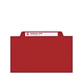 Smead Card Stock Heavy Duty Classification Folders, 2 Expansion, Letter Size, 2 Divider, Red, 10/Bo