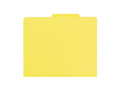 Smead Card Stock Heavy Duty Classification Folders, 2 Expansion, Letter Size, 2 Dividers, Yellow, 1