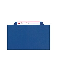 Smead Classification Folders with SafeSHIELD Fasteners, 3 Expansion, Letter Size, 3 Dividers, Dark