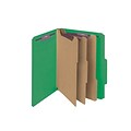 Smead Pressboard Classification Folders with SafeSHIELD Fasteners, 3 Expansion, Letter Size, 3 Divi