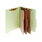 ACCO Pressboard Classification Folder, 3-Dividers, 4" Expansion, Letter Size, Leaf Green, 10/Box (ACC15048)