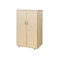 WoodDesigns Teachers Locking 61 Baltic Birch Hardwood Storage Cabinet with 4 Shelves, Beige (WD18400)