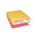 Astrobrights 65 lb. Cardstock Paper, 8.5 x 11, Plasma Pink, 250 Sheets/Pack (WAU22129)