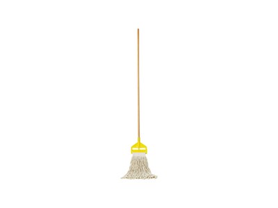 Rubbermaid Invader 60 Wood Wet Mop Handle, Yellow/Natural (FGH116000000)