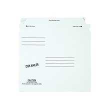 6.06 x 7.5 Self Seal Fiberboard Mailers, CD/DVD, 100/Carton (QUA64117)