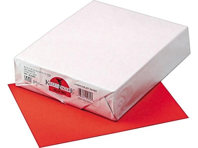Pacon Kaleidoscope Colored Paper, 24 lbs., 8.5 x 11 Rojo Red, 500 Sheets/Ream (PAC102054)