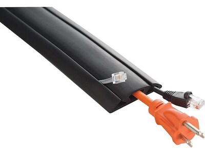 UT Wire Cable Concealer & Cover, 180"L, Black (UTW-CP1501-BK)