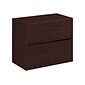 HON 10500 Series 2-Drawer Lateral File Cabinet, Locking, Letter/Legal, Mahogany, 36"W (H10563.NN)