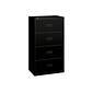 HON Lateral File, 4 Drawers, Molded Pull, 36"W, Black Finish (BSX484LP)