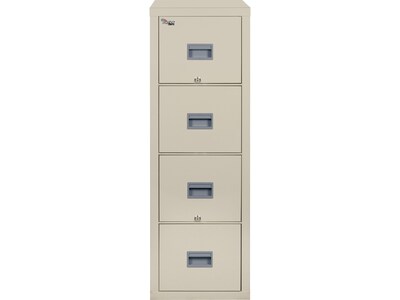 FireKing Patriot 4-Drawer Vertical File Cabinet, Fire Resistant, Letter, Parchment, 31.56D  (4P1831