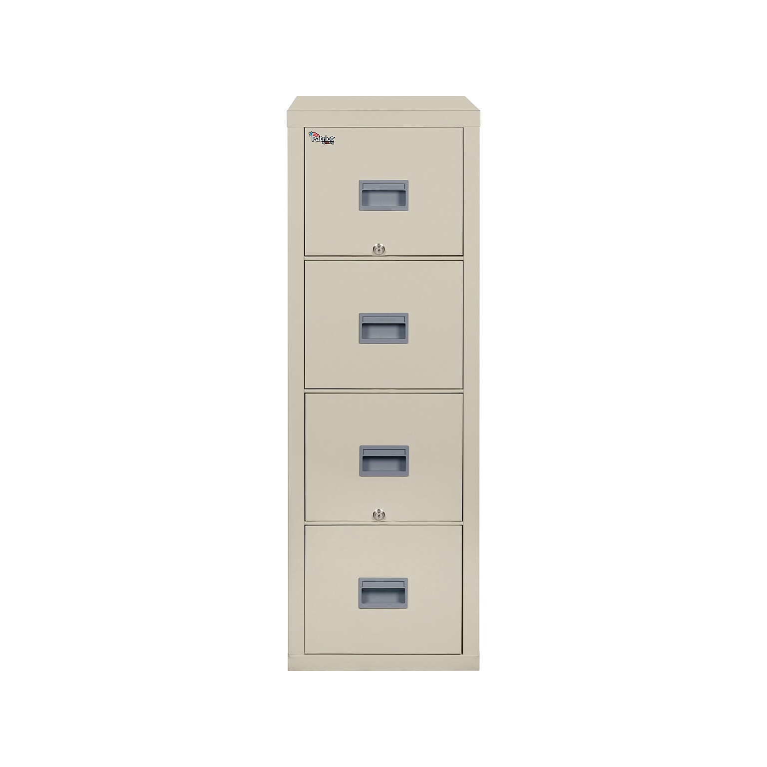 FireKing Patriot 4-Drawer Vertical File Cabinet, Fire Resistant, Letter, Parchment, 31.56D  (4P1831-CPA)