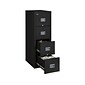 FireKing Patriot 4-Drawer Vertical File Cabinet, Fire Resistant, Letter/Legal, Black, 25"D  (4P1825-CBL)