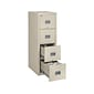 FireKing Patriot 4-Drawer Vertical File Cabinet, Fire Resistant, Letter, Parchment, 31.56"D  (4P1831-CPA)