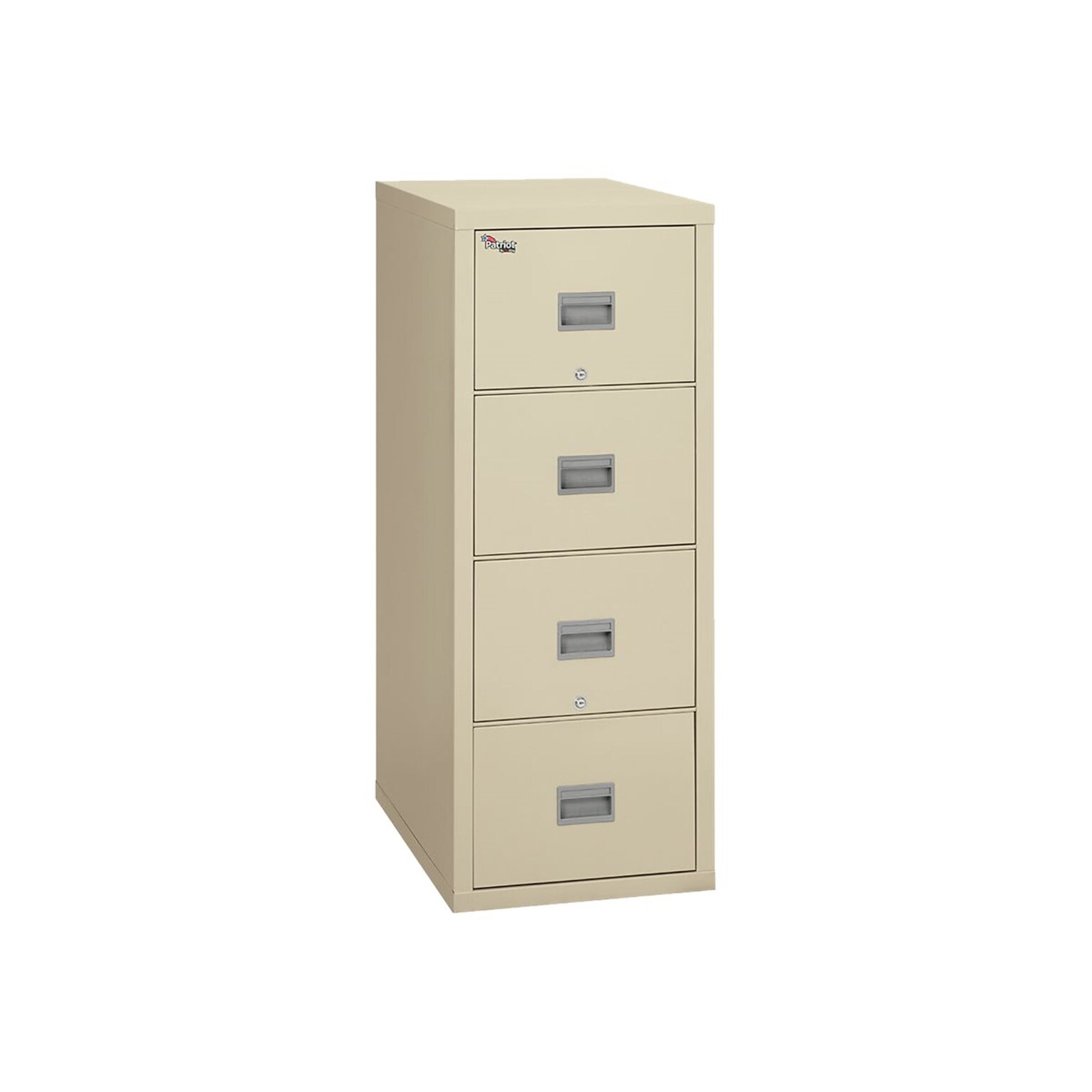 FireKing Patriot 4-Drawer Vertical File Cabinet, Fire Resistant, Letter/Legal, Parchment, 25D  (4P1825-CPA)
