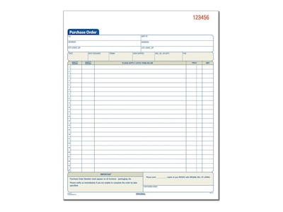 TOPS 2-Part Carbonless Purchase Requisitions, 10.69L x 8.38W, 50 Sets/Book (46146)