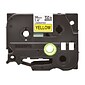 Brother P-touch TZe-661 Laminated Label Maker Tape, 1-1/2" x 26-2/10', Black On Yellow (TZe-661)