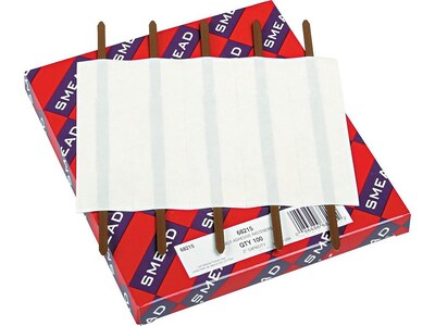 Smead Reinforced Folder Fasteners, Brown, 100/Box (68215)