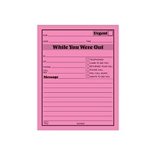 Adams While You Were Out Memo Pads, 4.25 x 5.5, Assorted Colors, 50 Sheets/Pad, 6 Pads/Pack (9711N