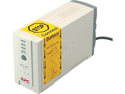 APC Back-UPS 350VA Battery Backup and Surge Protector, 6-Outlets, Beige (BK350)