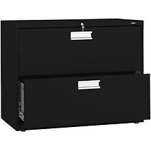 HON Brigade 600 Series 2 Drawer Lateral File Cabinet, Letter/Legal Size, Lockable, 28.38H x 36W x