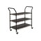 Safco 3-Shelf Metal Mobile Utility Cart with Lockable Wheels, Black (5338BL)