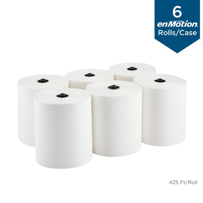 enmotion Premium Recycled Hardwound Paper Towels, 1-ply, 425 ft./Roll, 6 Rolls/Carton (89410)